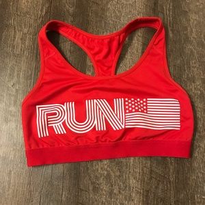 NWOT super cute RUN USA sports bra